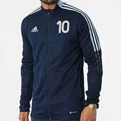 De gros ❤️ Veste Zippée Messi HE5053 Bleu Marine de Adidas Performance 🛒