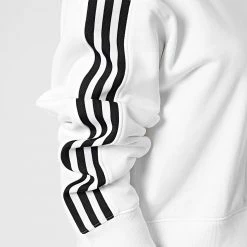 Meilleure affaire 🤩 Sweat Crewneck Crop Femme A Bandes HN8317 Blanc de Adidas Originals 🌟 -Pas Cher adidas Magasin adidas 320344 HN8317 20220530T160920 04