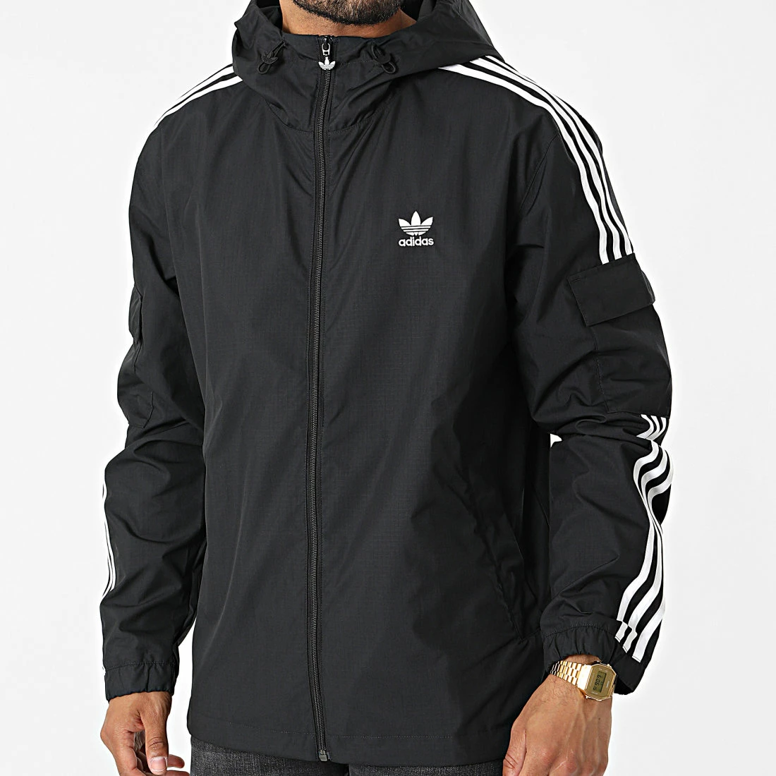 Meilleure vente ⭐ Veste Zippée Capuche A Bandes GN3475 Noir de Adidas Originals 😍 3 Meilleure vente ⭐ Veste Zippée Capuche A Bandes GN3475 Noir de Adidas Originals 😍
