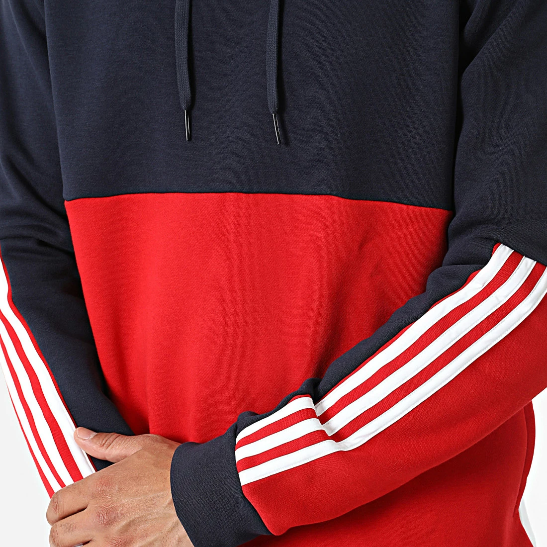 Le moins cher 🌟 Sweat Capuche A Bandes HL1983 Rouge Bleu Marine Blanc de Adidas Performance ⭐ 8 Le moins cher 🌟 Sweat Capuche A Bandes HL1983 Rouge Bleu Marine Blanc de Adidas Performance ⭐ – Image 6