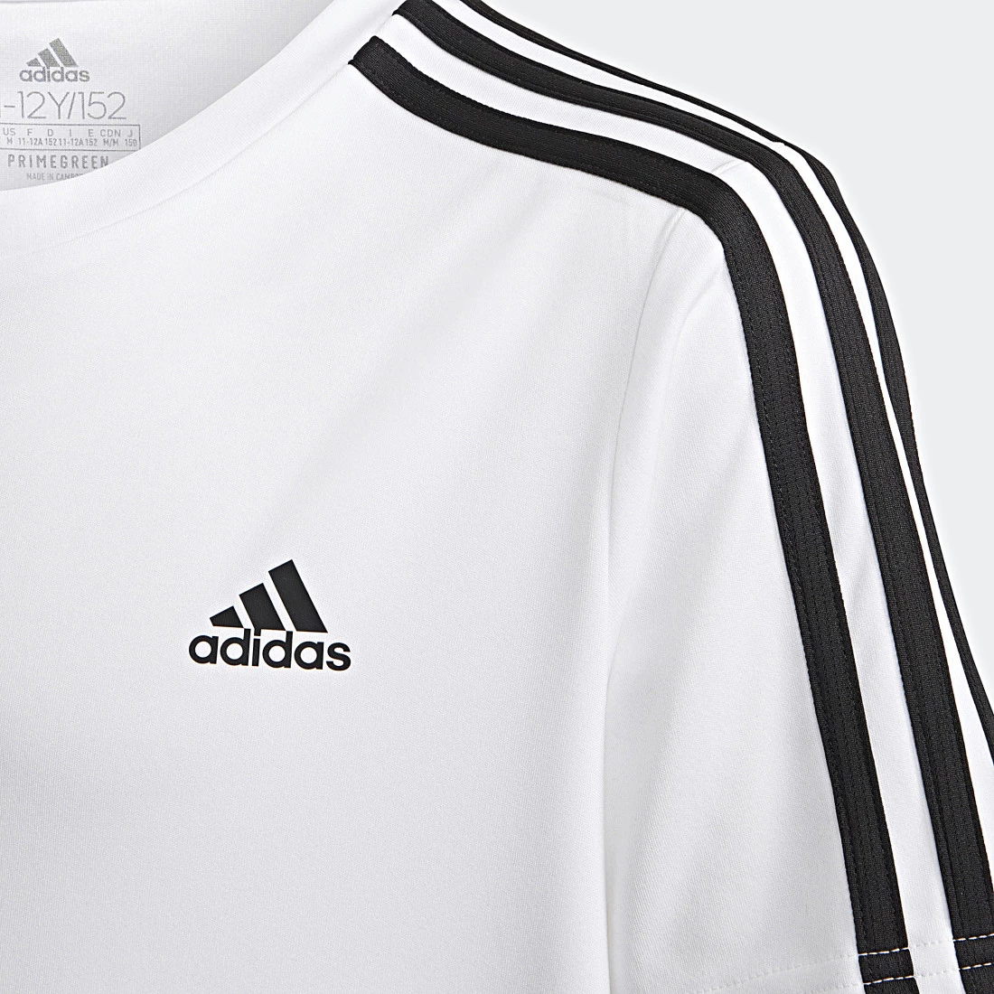 Meilleure vente 😀 Tee 👕 Shirt Enfant 3 Stripes H36815 Blanc de Adidas Performance 🔔 5 Meilleure vente 😀 Tee 👕 Shirt Enfant 3 Stripes H36815 Blanc de Adidas Performance 🔔 – Image 3
