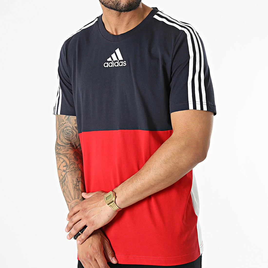 Coupon 😍 Tee 👚 Shirt A Bandes HK2886 Rouge Bleu Marine Blanc de Adidas Performance 🧨 7 Coupon 😍 Tee 👚 Shirt A Bandes HK2886 Rouge Bleu Marine Blanc de Adidas Performance 🧨 – Image 5