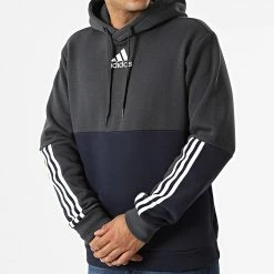 Top 10 ⭐ Sweat Capuche A Bandes HL1984 Gris Anthracite Bleu Marine Noir de Adidas Performance 🎁 -Pas Cher adidas Magasin adidas 321518 HL1984 20220610T144243 03