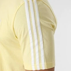 Le moins cher 👏 Tee 👚 Shirt 3 Stripes HL2250 Jaune de Adidas Performance 🧨 -Pas Cher adidas Magasin adidas 321520 HL2250 20220613T160739 06