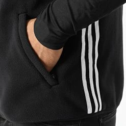 Coupon 🎁 Veste Zippée Sans Manches 3 Stripes HK7393 Noir de Adidas Originals ✔️ -Pas Cher adidas Magasin adidas 321814 HK7392 20220609T114533 06