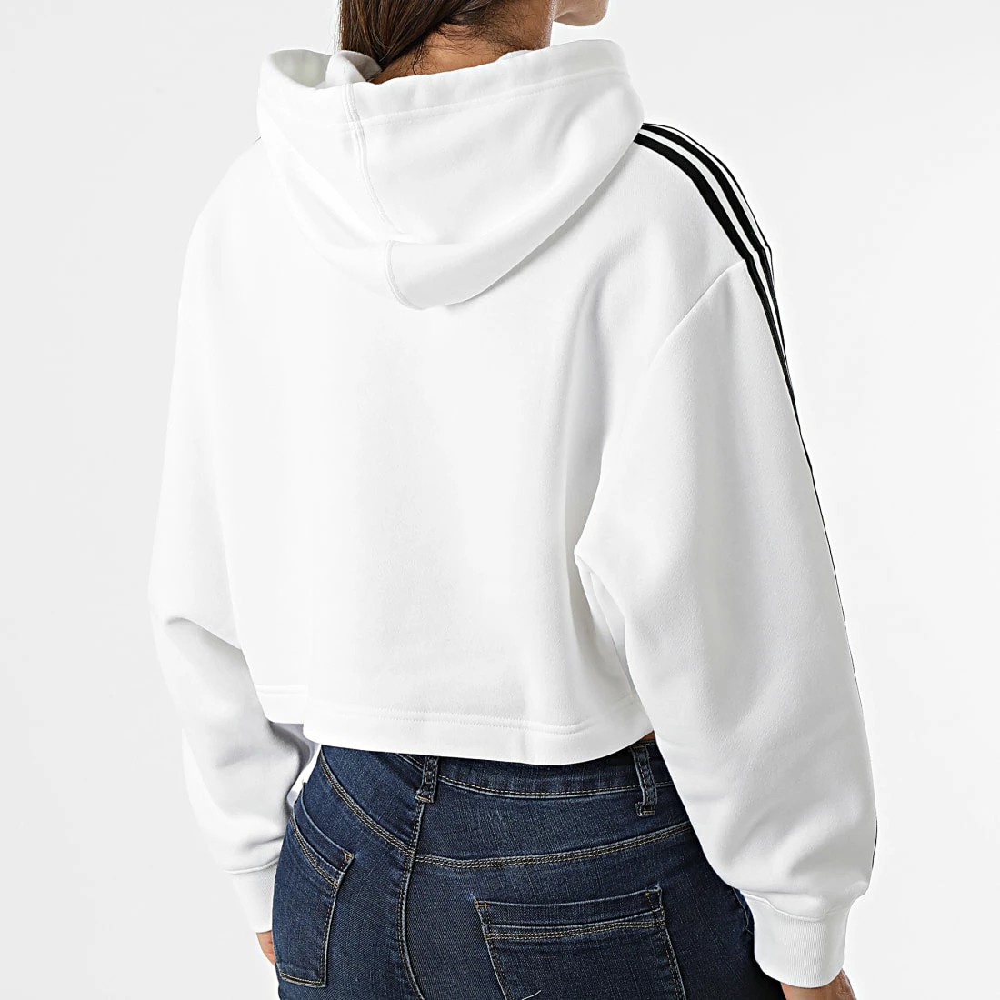 Nouveau 👍 Sweat Capuche Femme HN5884 Blanc de Adidas Originals ⭐ 8 Nouveau 👍 Sweat Capuche Femme HN5884 Blanc de Adidas Originals ⭐ – Image 6