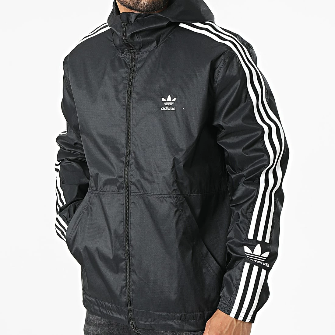 Tout neuf 👍 Veste Zippée A Bandes Lock Up HC2006 Noir de Adidas Originals 🎉 7 Tout neuf 👍 Veste Zippée A Bandes Lock Up HC2006 Noir de Adidas Originals 🎉 – Image 5
