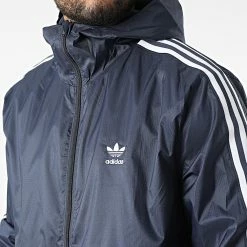 Meilleure affaire 🤩 Veste Zippée A Bandes Lock Up HC2006 Bleu Marine de Adidas Originals 🔔 -Pas Cher adidas Magasin adidas 322150 HC2007 20220614T143859 02