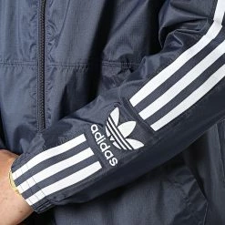 Meilleure affaire 🤩 Veste Zippée A Bandes Lock Up HC2006 Bleu Marine de Adidas Originals 🔔 -Pas Cher adidas Magasin adidas 322150 HC2007 20220614T143904 06