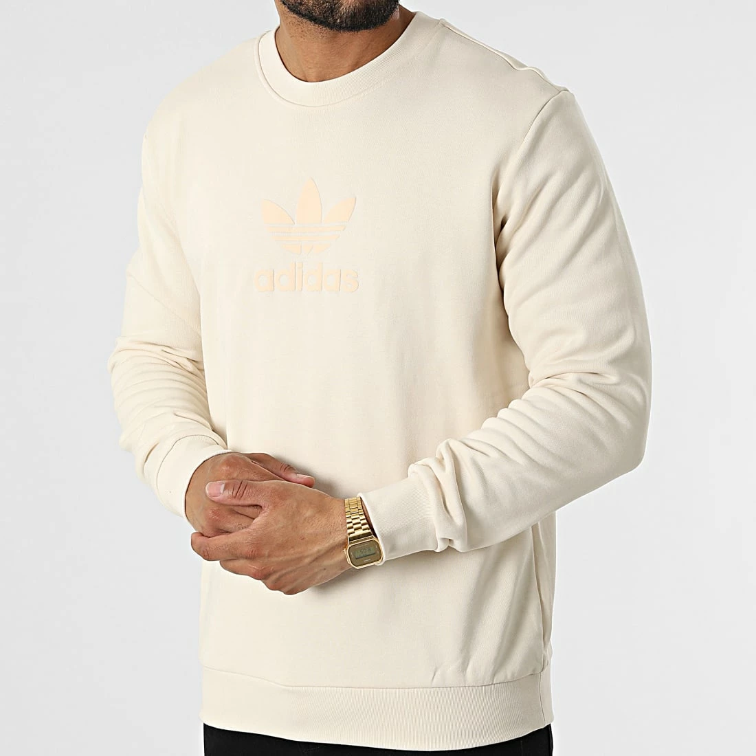 Sortie ⌛ Sweat Crewneck Trefoil HK2794 Beige de Adidas Originals 😉 5 Sortie ⌛ Sweat Crewneck Trefoil HK2794 Beige de Adidas Originals 😉 – Image 3