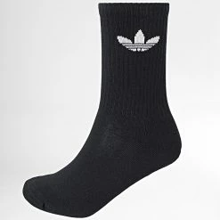 Promo 😍 Lot De 3 Paires De Chaussettes Cush Trefoil Crew HC9547 Noir de Adidas Originals 🔔 -Pas Cher adidas Magasin adidas 322756 HC9547 20220608T151004 03