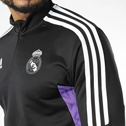 Tout neuf 😀 Tee 👕 Shirt Manches Longues Col Zippé HA2581 Real Madrid Noir de Adidas Performance 👏 -Pas Cher adidas Magasin adidas 322886 HA2581 20220721T160820 02