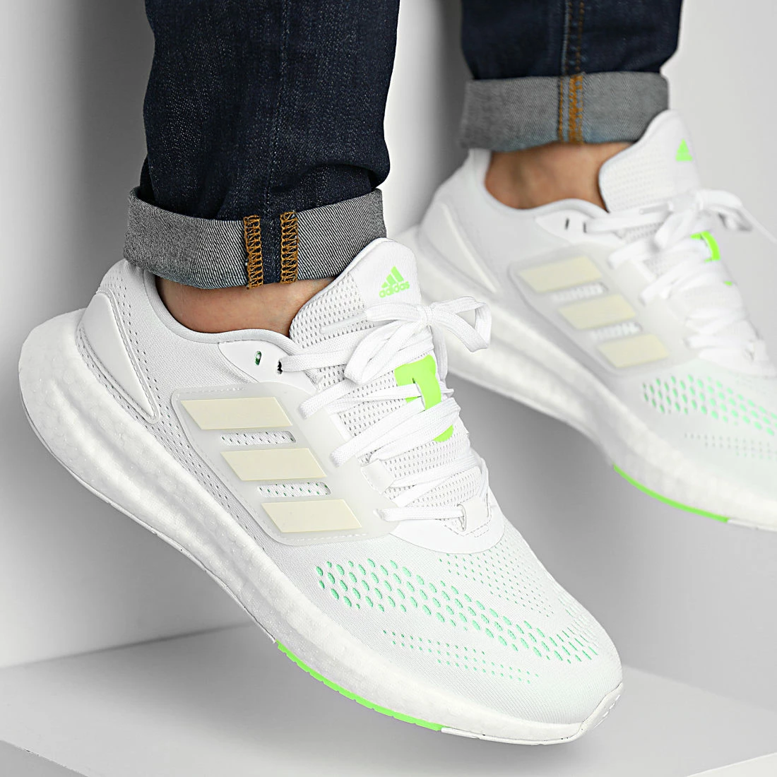 Le moins cher 🥰 Baskets PureBoost 22 GZ5175 Cloud White Beam Green de Adidas Performance ⭐ 3 Le moins cher 🥰 Baskets PureBoost 22 GZ5175 Cloud White Beam Green de Adidas Performance ⭐