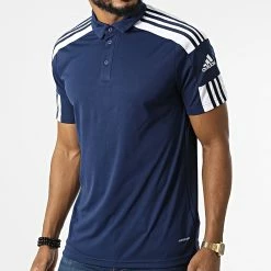 Vente flash 😀 Polo Manches Courtes De Sport HC6277 Bleu Marine de Adidas Performance 🌟
