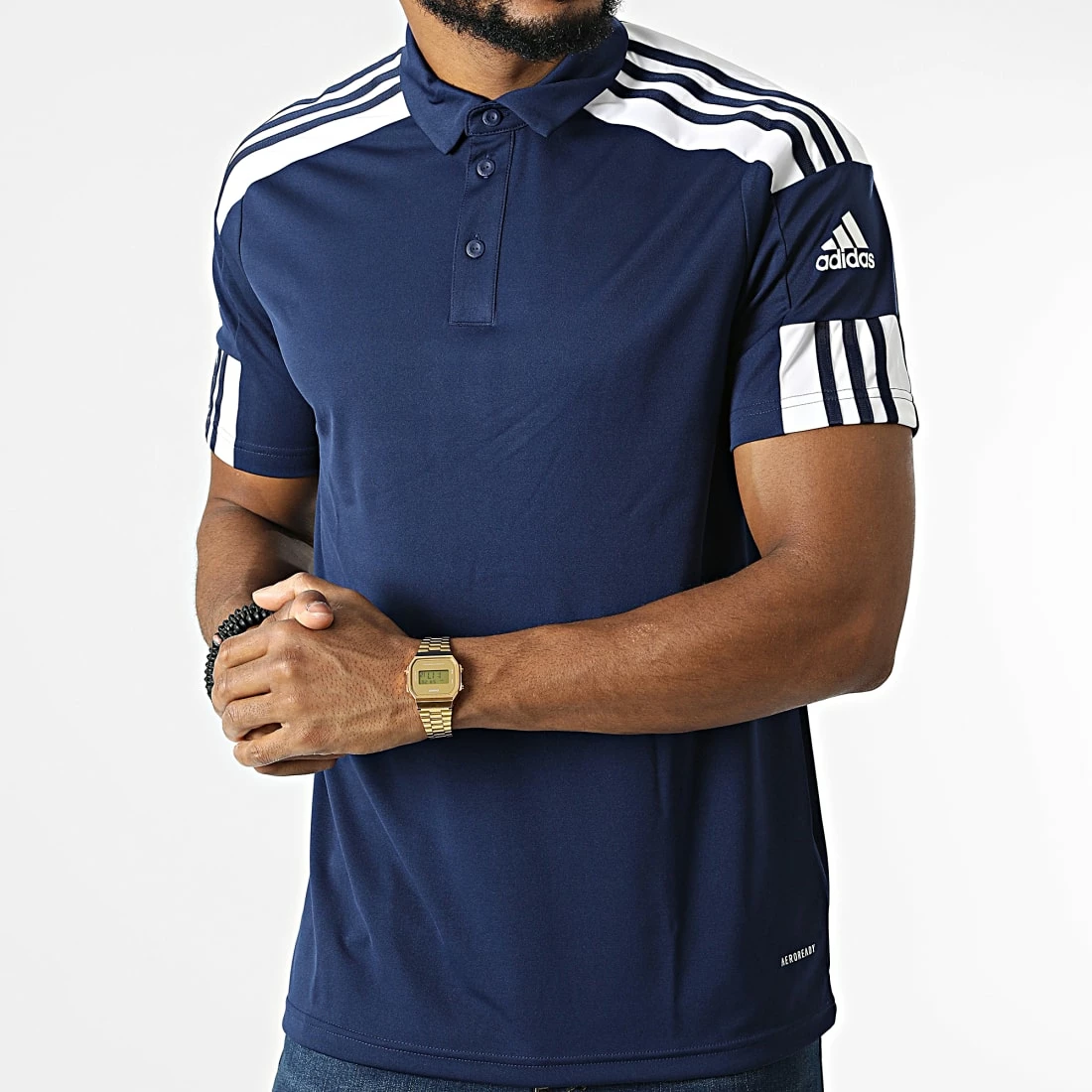 Vente flash 😀 Polo Manches Courtes De Sport HC6277 Bleu Marine de Adidas Performance 🌟 5 Vente flash 😀 Polo Manches Courtes De Sport HC6277 Bleu Marine de Adidas Performance 🌟 – Image 3