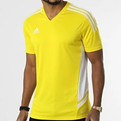Grosses soldes 🧨 Tee 👚 Shirt HD2267 Jaune de Adidas Performance 🔥