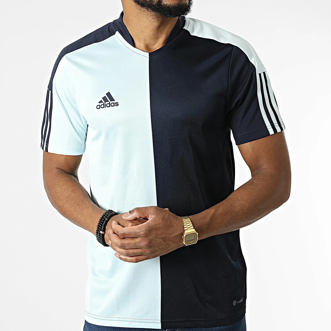 Meilleure vente 👍 Tee 👕 Shirt De Sport HN5597 Noir Bleu de Adidas Performance 😀 5 Meilleure vente 👍 Tee 👕 Shirt De Sport HN5597 Noir Bleu de Adidas Performance 😀 – Image 3