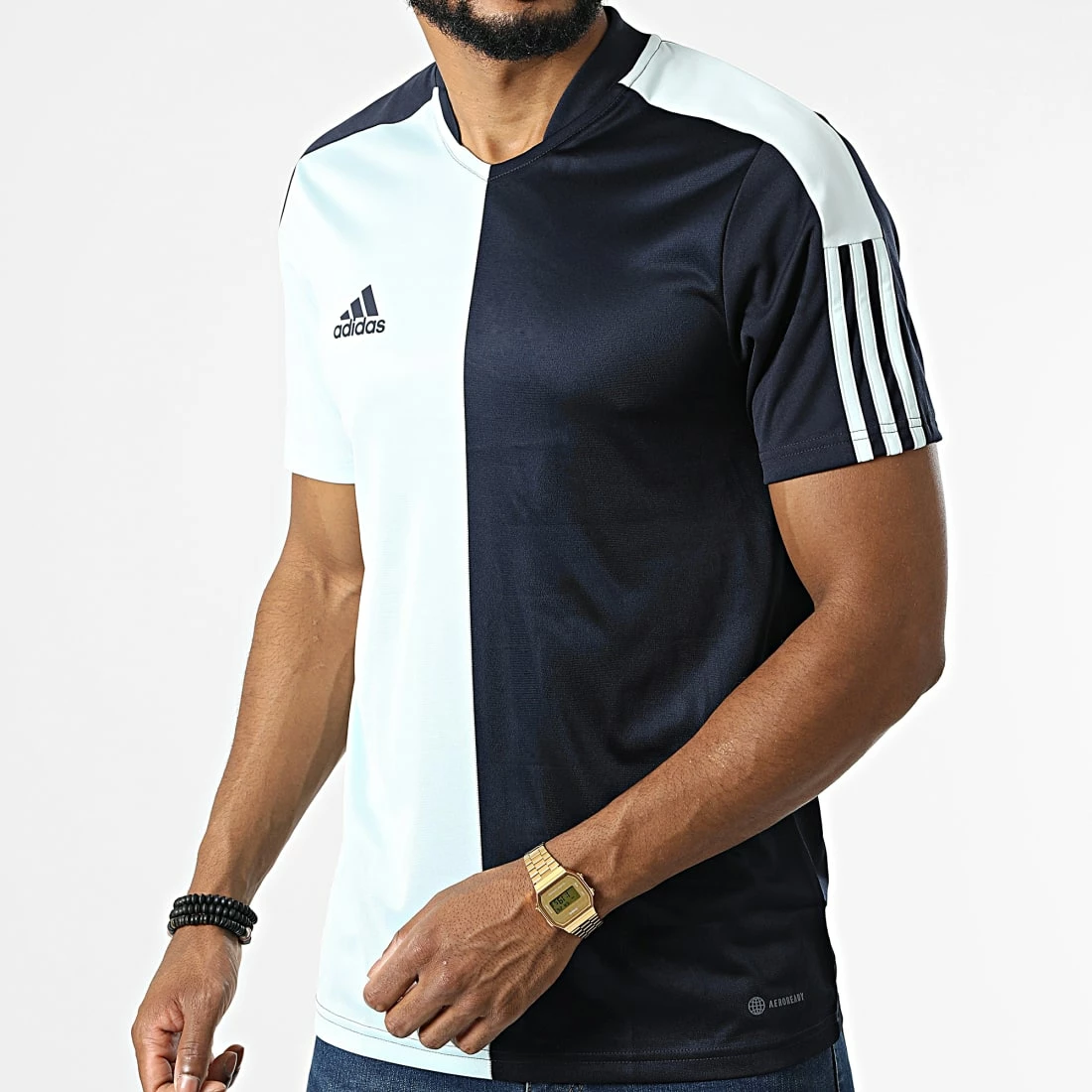 Meilleure vente 👍 Tee 👕 Shirt De Sport HN5597 Noir Bleu de Adidas Performance 😀 7 Meilleure vente 👍 Tee 👕 Shirt De Sport HN5597 Noir Bleu de Adidas Performance 😀 – Image 5