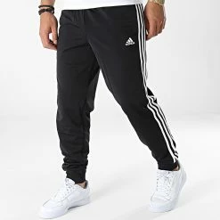 Sortie ⌛ Pantalon Jogging A Bandes H46105 Noir de Adidas Performance 🎁