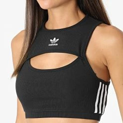 Bon marché 🔥 Débardeur Crop Femme HM2117 Noir de Adidas Originals ❤️