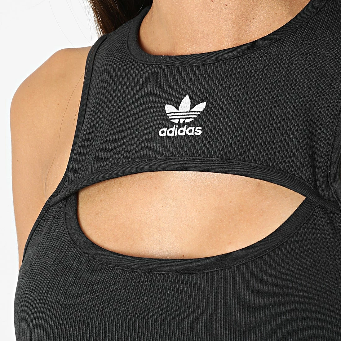 Bon marché 🔥 Débardeur Crop Femme HM2117 Noir de Adidas Originals ❤️ 4 Bon marché 🔥 Débardeur Crop Femme HM2117 Noir de Adidas Originals ❤️ – Image 2