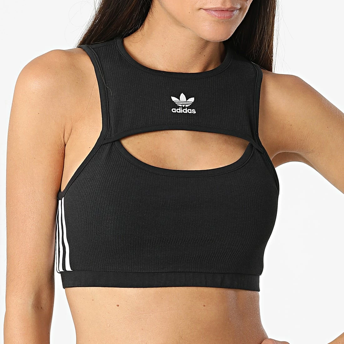 Bon marché 🔥 Débardeur Crop Femme HM2117 Noir de Adidas Originals ❤️ 5 Bon marché 🔥 Débardeur Crop Femme HM2117 Noir de Adidas Originals ❤️ – Image 3