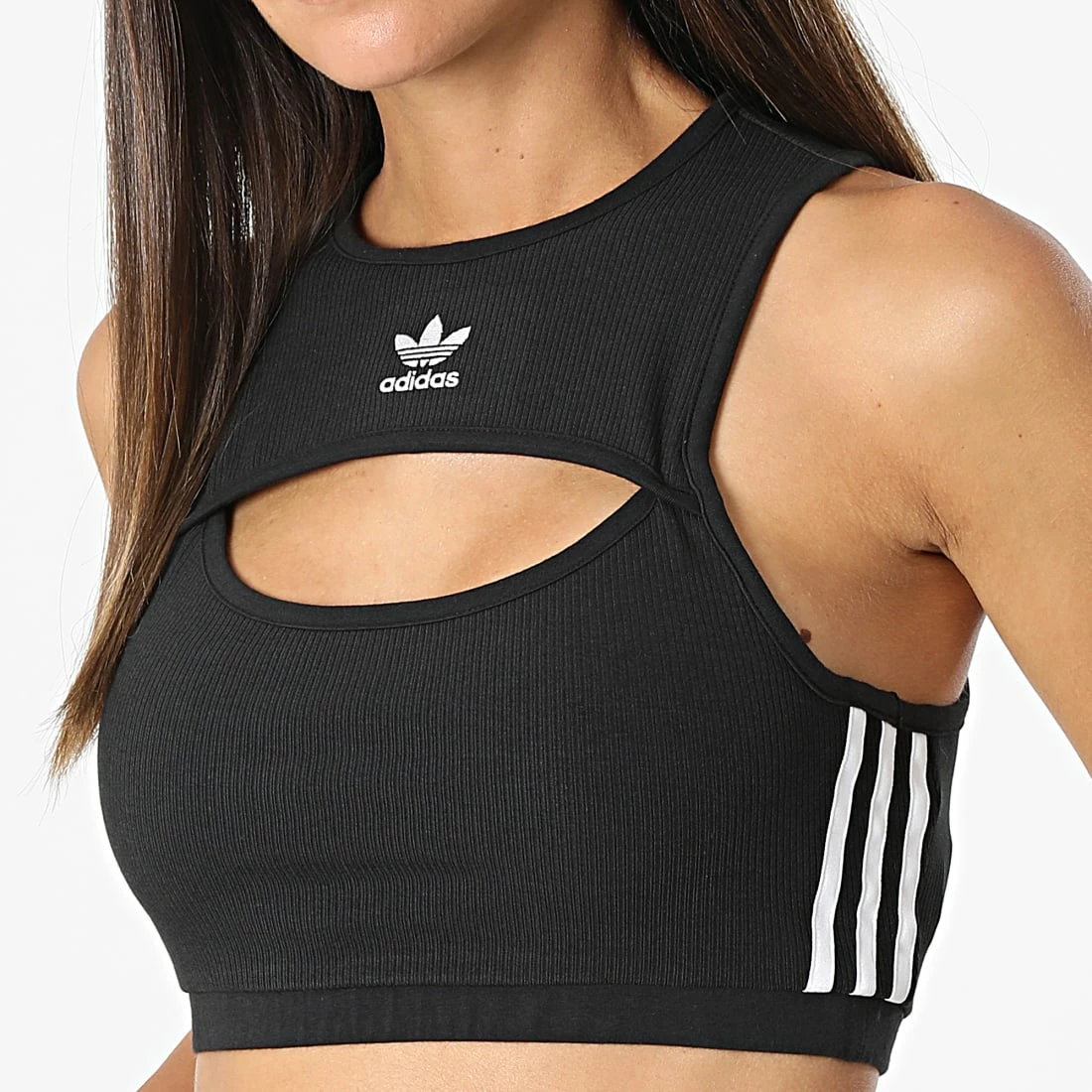 Bon marché 🔥 Débardeur Crop Femme HM2117 Noir de Adidas Originals ❤️ 6 Bon marché 🔥 Débardeur Crop Femme HM2117 Noir de Adidas Originals ❤️ – Image 4