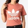 De gros ✔️ Tee 👕 Shirt Femme Trefoil HK9637 Rouge Brique de Adidas Originals 🔥