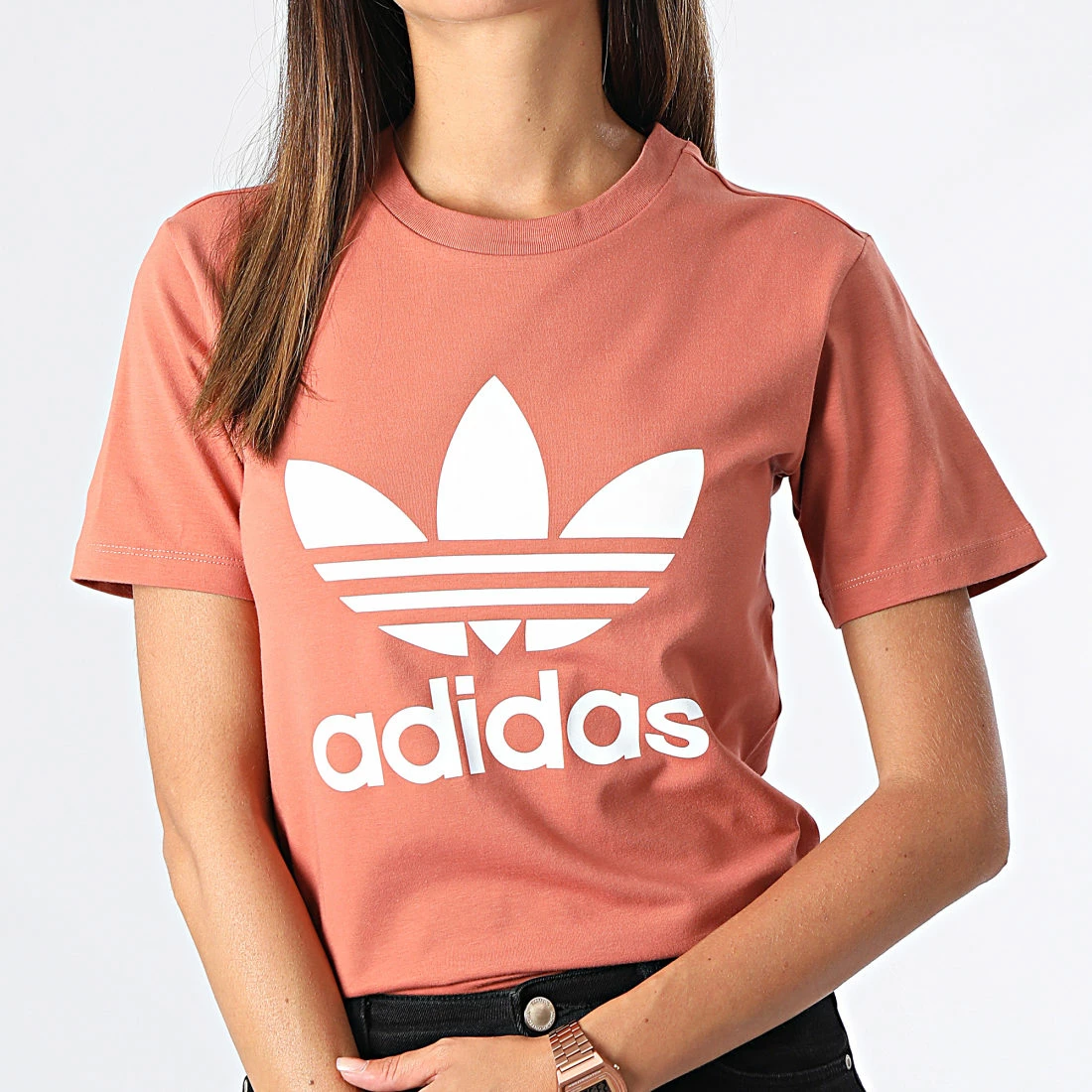De gros ✔️ Tee 👕 Shirt Femme Trefoil HK9637 Rouge Brique de Adidas Originals 🔥 6 De gros ✔️ Tee 👕 Shirt Femme Trefoil HK9637 Rouge Brique de Adidas Originals 🔥 – Image 4
