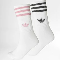 Meilleur prix 😉 Lot De 2 Paires De Chaussettes Mid Cut HK0301 Blanc de Adidas Originals 🥰