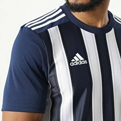 Offres 😍 Tee 👕 Shirt A Bandes GN5845 Bleu Marine de Adidas Performance 🔔 -Pas Cher adidas Magasin adidas 324494 GN5847 20220617T161505 04