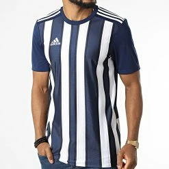 Offres 😍 Tee 👕 Shirt A Bandes GN5845 Bleu Marine de Adidas Performance 🔔 -Pas Cher adidas Magasin adidas 324494 GN5847 20220617T161506 05