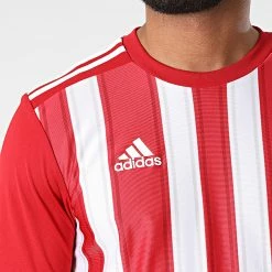 Offres ✨ Tee 👚 Shirt A Bandes GN7624 Rouge de Adidas Performance 🥰 -Pas Cher adidas Magasin adidas 324499 GN7624 20220623T155730 02