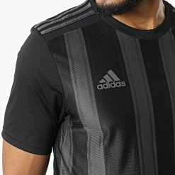 Coupon 🥰 Tee 👕 Shirt A Bandes GN7625 Noir Gris Anthracite de Adidas Performance 😀 -Pas Cher adidas Magasin adidas 324500 GN7625 20220617T161210 02