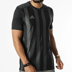 Coupon 🥰 Tee 👕 Shirt A Bandes GN7625 Noir Gris Anthracite de Adidas Performance 😀 -Pas Cher adidas Magasin adidas 324500 GN7625 20220617T161214 05