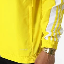 Le moins cher ❤️ Veste Zippée A Bandes GP6448 Jaune de Adidas Performance 🤩 -Pas Cher adidas Magasin adidas 324513 GP6448 20220623T155922 06