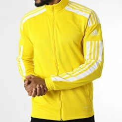 Meilleure vente 👍 Veste Zippée A Bandes GP6465 Jaune de Adidas Performance 🤩