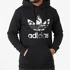 Bon marché 👍 Sweat Capuche Camo Infill HK2803 Noir de Adidas Originals 🔔 -Pas Cher adidas Magasin adidas 324881 HK2803 20220624T150253 03