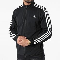 Top 10 😉 Veste Zippée A Bandes 3 Stripes H46099 Noir de Adidas Performance ⭐ -Pas Cher adidas Magasin adidas 324978 H46099 20220624T150124 03