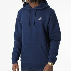Meilleure vente 🧨 Sweat Capuche Essential HK0094 Bleu Marine de Adidas Originals 🔔 -Pas Cher adidas Magasin adidas 325476 HK0094 20220701T145515 03