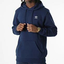 Meilleure vente 🧨 Sweat Capuche Essential HK0094 Bleu Marine de Adidas Originals 🔔 -Pas Cher adidas Magasin adidas 325476 HK0094 20220701T145518 05