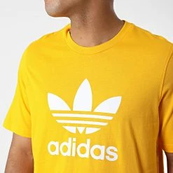 Promo 🛒 Tee 👚 Shirt Trefoil HK5229 Jaune de Adidas Originals ⌛ -Pas Cher adidas Magasin adidas 325520 HK5229 20220701T113840 02
