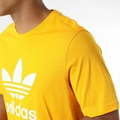 Promo 🛒 Tee 👚 Shirt Trefoil HK5229 Jaune de Adidas Originals ⌛ -Pas Cher adidas Magasin adidas 325520 HK5229 20220701T113846 06