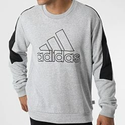 Bon marché 🌟 Sweat Crewneck FI BOS HC5860 Gris Chiné de Adidas Performance ⭐ -Pas Cher adidas Magasin adidas 325590 HC5860 20220704T161810 03
