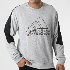 Bon marché 🌟 Sweat Crewneck FI BOS HC5860 Gris Chiné de Adidas Performance ⭐ -Pas Cher adidas Magasin adidas 325590 HC5860 20220704T161812 05