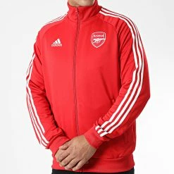 Acheter ❤️ Veste Zippée A Bandes Arsenal FC DNA HF4051 Rouge de Adidas Performance 😉 -Pas Cher adidas Magasin adidas 325595 HF4051 20220706T162045 05