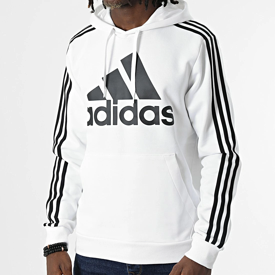 Budget 🎉 Sweat Capuche A Bandes BL 3 Stripes HL2238 Blanc de Adidas Performance 👏 5 Budget 🎉 Sweat Capuche A Bandes BL 3 Stripes HL2238 Blanc de Adidas Performance 👏 – Image 3