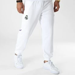 Sortie 🎁 Pantalon Jogging Real Madrid HG4033 Blanc de Adidas Performance ⌛