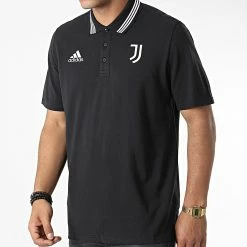 Acheter 💯 Polo Manches Courtes Juventus DNA HD8879 Noir de Adidas Performance 🤩