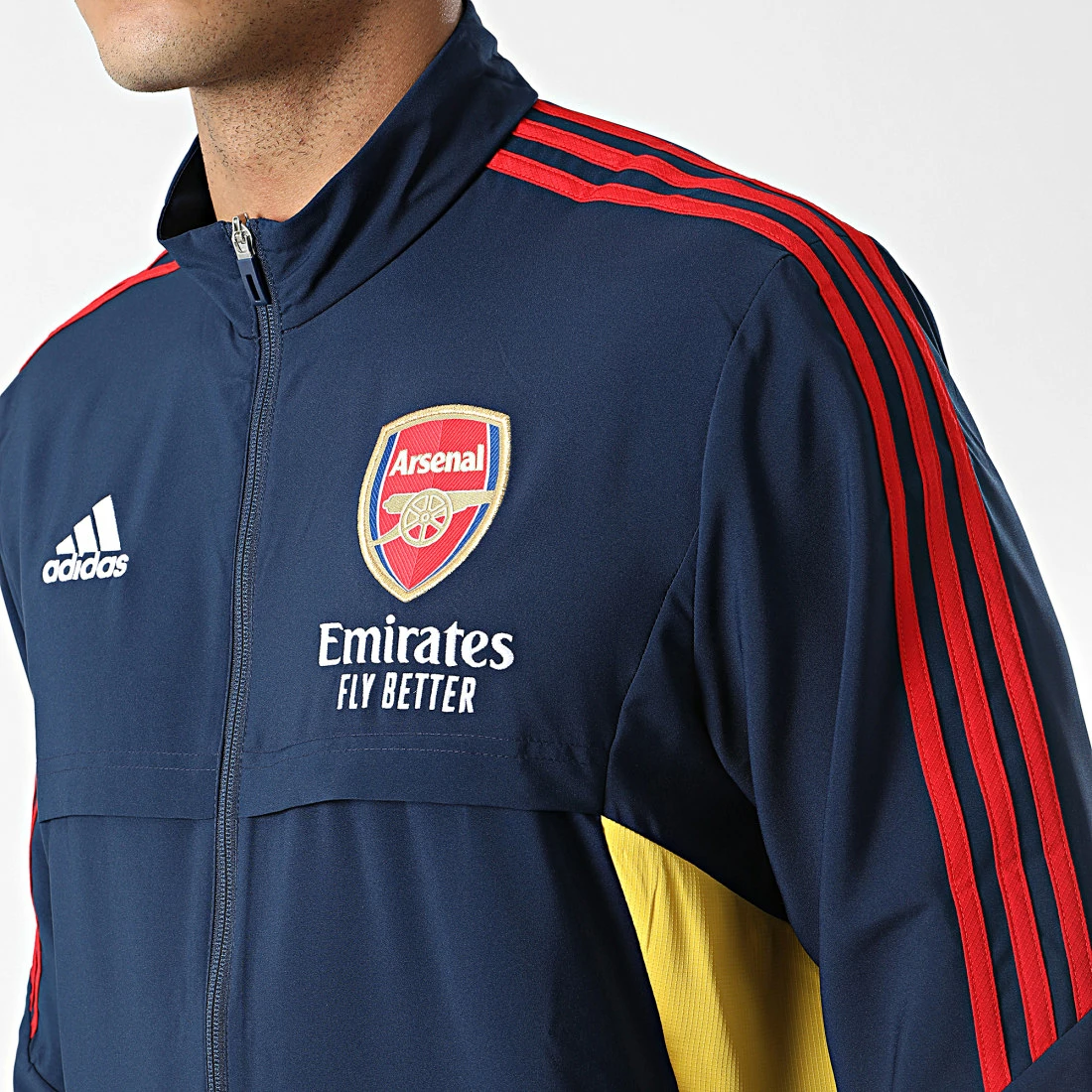 Remise 💯 Veste Zippée A Bandes Arsenal FC HA5301 Bleu Marine de Adidas Performance 🤩 4 Remise 💯 Veste Zippée A Bandes Arsenal FC HA5301 Bleu Marine de Adidas Performance 🤩 – Image 2